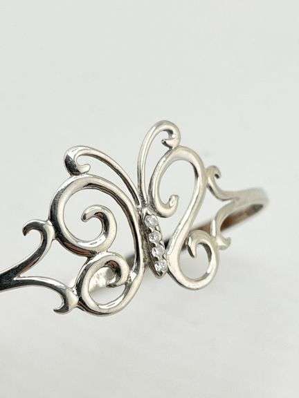 925 Sterling Silver Butterfly Cuff Bracelet