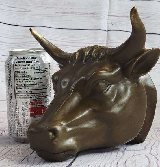 Male Bull Wall Mont Bronze Sculpture