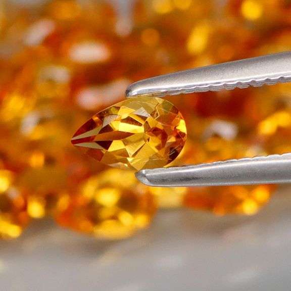Rare 7.52ct top orange amber Madeira Citrine set!