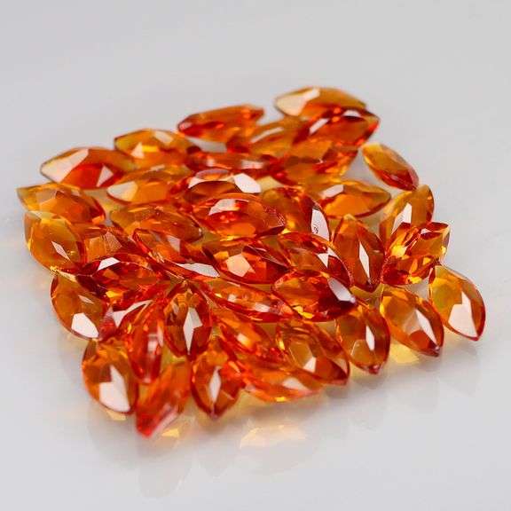 Rare 5.30ct top red amber Madeira Citrine set!