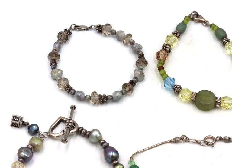 Group lot of Vintage 925 sterling silver bracelets
