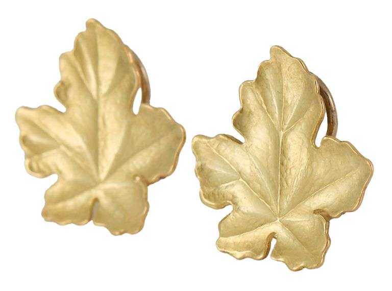 Tiffany & Co. Angela Cummings Maple Leaf Clip On Earrings