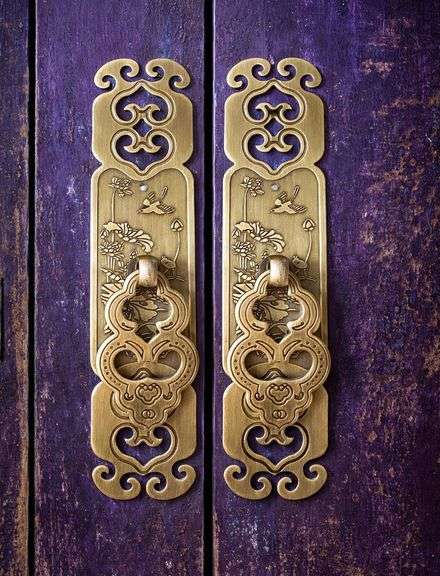 Pair of Vintage-Style Brass Cabinet Handles