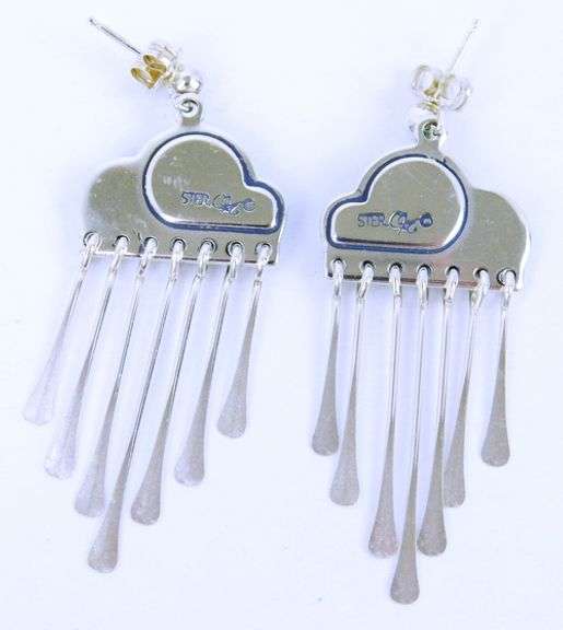 Carolyn Pollack Sterling Jelly Belly Dangly Earrings