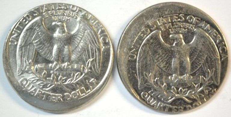 2 Choice BU 1994-P Off-Center Washington Quarter Errors