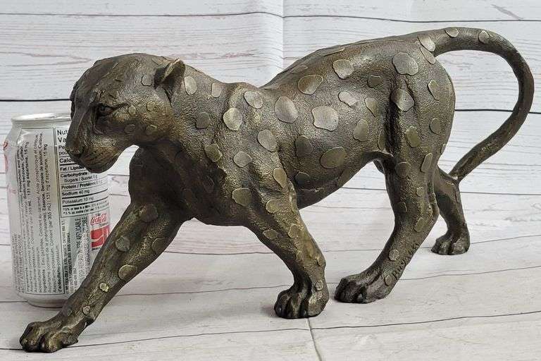 Animal Edition Leopard Bronze Sculpture