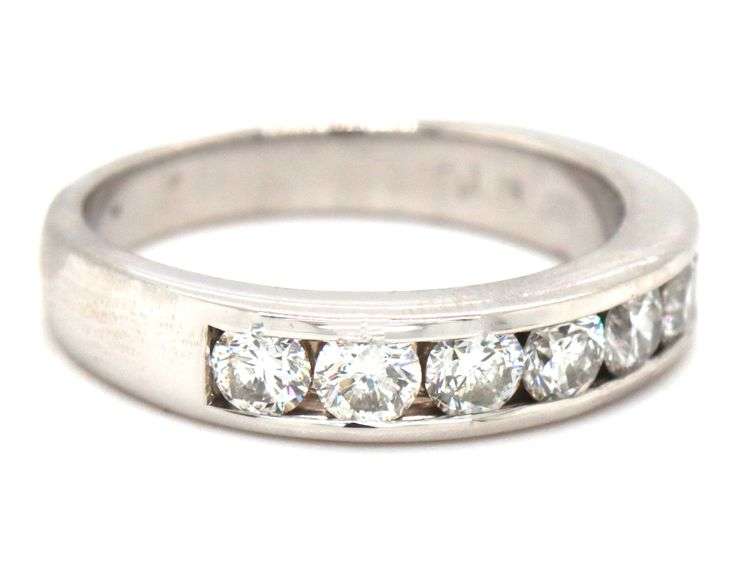 1ctw channel set diamond band in Platinum