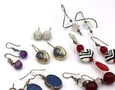 Vintage 925 sterling silver group lot of earrings