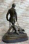 Fox Hunt Club Scent Hound Dog Hunter Bronze Sculpture