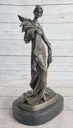 Classical Victorian Woman Bronze Sculpture