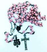 2 Vintage Italian Pink Rosaries