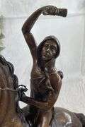 Man on Horse The Scalp Bronze Statue