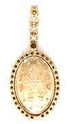 Nice 10K YG Miraculous Medal surrounded by Diamonds
