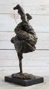 The Hip Hop Boy Dancing Bronze Statue