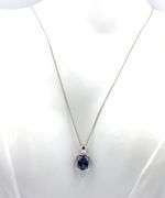 Darling Oval Shaped Faceted Tanzanite Pendant Necklace