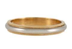 Tiffany & Co. 3.50MM Milgrain Together Two Tone Wedding Band Ring in 18K and Platinum