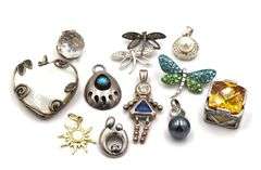 Group lot of Vintage 925 sterling silver pendants