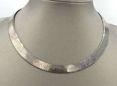 Italian Vintage 925 sterling silver omega chain necklace