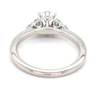 Platinum 0.94ct Lab grown oval diamond engagement ring