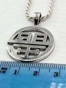 925 Sterling Silver Custom Monogram Pendant With Long Italoian Rope Chain