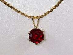 Natural Ruby on 14k Chain