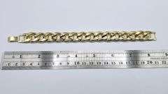 Huge 63.5 Gram Yellow Gold Plate Curb Link Bracelet