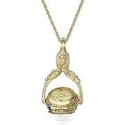 Vintage-Style Three-Sided Photo Locket Pendant Necklace