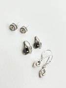 925 Sterling Silver Three pair Of Earrings Lot