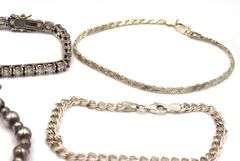 Group lot of 11 Vintage 925 sterling silver bracelets