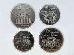 1976 Canadian Olympics Sterling Silver 4 Coin Set