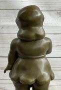 Young Girl Bronze Sculpture on Marble Base