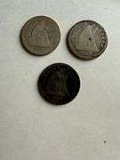 1876 S 1877 S 1878 Seated Quarters