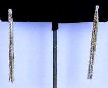 3 Pairs of Long Sterling Silver Earrings