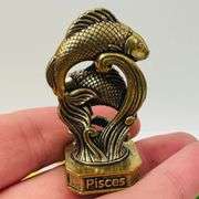 Pisces Zodiac Solid Brass