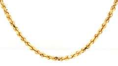 Sought After 18K YG Diamond Cut Rope Necklace