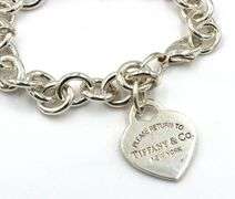 Tiffany & Co heart tag charm bracelet