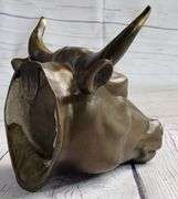 Male Bull Wall Mont Bronze Sculpture