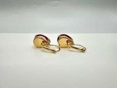 14 Kt Yellow Gold Plate 16 Ctw Simulated Alexandrite Color Change Earrings