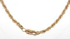 14kt Yellow gold rope chain necklace