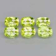 Checkerboard and cushion cut? Wow! 5.60ct set of Peridot!