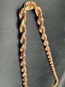 14K Rose Gold Rope Chain of 48.8g