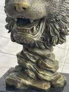 Royal Lion Head Bronze Statue