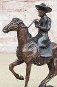 Horse and Cowboy Bronze Sculpture
