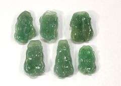 Type A Jadeite Lot of 6 Pea Pods