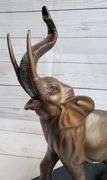 Asian Elephant Japanese Figure Bronze Sculpture