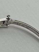 925 Sterling Silver Two Row Pave Of Black Crystal On Top Bangle