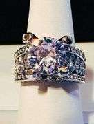 Sparkling White Gold Plate 4.5 Ct CZ Ring