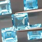 Five 7mm princess cut Topaz weighing 11.30cts! That's 2.26 carats each!