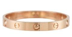 Cartier 0.42ctw Four Diamond Love Bangle Bracelet in 18K