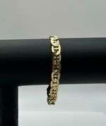 Dazzling 18 Gram 14 K Yellow Gold Plated Mariners Link Bracelet